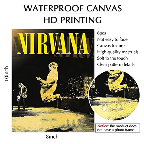 Póster De Nirvana, Juego De 6 Piezas De 8 X 10 Pulgada...