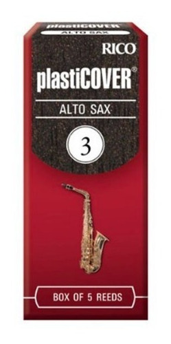 Cañas Para Saxo Alto Rico Plasticover #3 X 5 Unid Saxofon