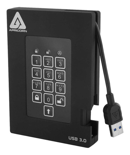 Apricorn 1tb Aegis Fortress Fips 140-2 Level 2 Secure Usb 3.