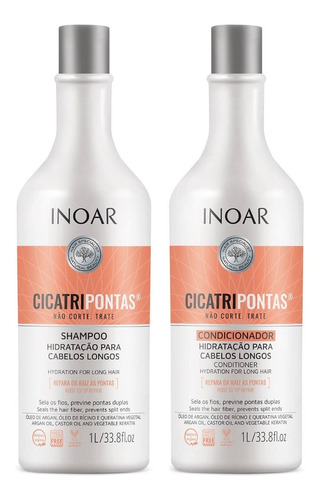 Kit Shampoo + Condicionador Cicatripontas 1l Inoar