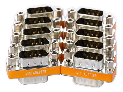 Adaptador Null Modem Db9 Macho A Macho Paquete De 10