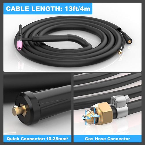 Antorcha De Soldadura Tig Refrigerada Por Aire Con Conector