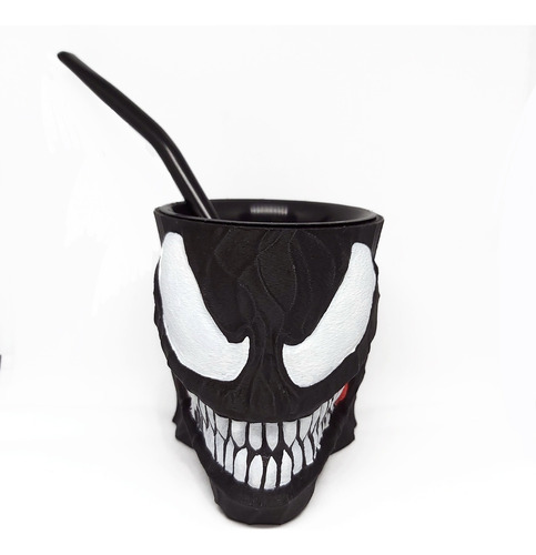 Mate Venom Spiderman Impresion 3d + Bombilla Nost3rd