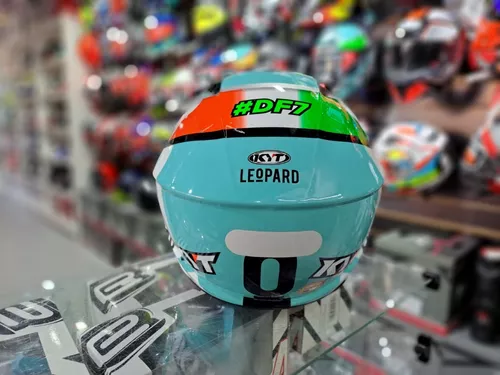 Capacete KYT D-City Dennis Foggia Leopard Aberto