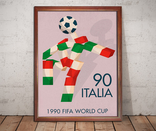 Cuadro Decorativo Poster Mundial Italia 90 Ciao Maradona