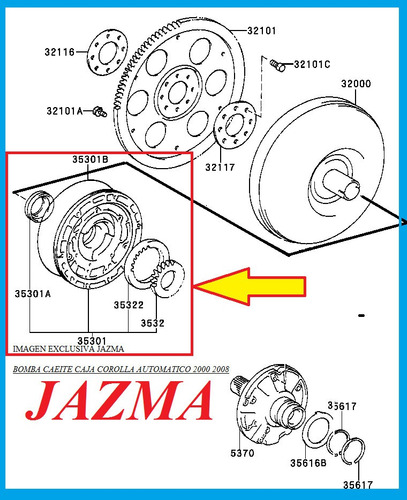 Imagen 3 de 6 de Bomba Aceite Caja Corolla 2000 2008 Original Toyota