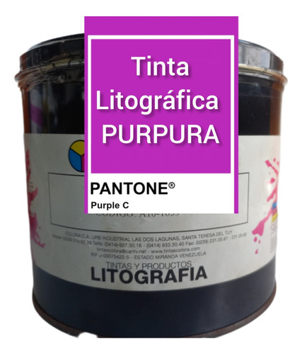 Tinta Litográfica Pantone Púrpura/ Artes Gráficas/ Imprenta