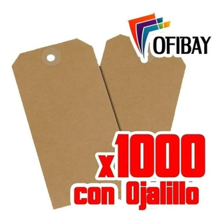 500-Talla #1 etiquetas Manila con cuerda 2 3/4" X 1 3/8" envío de inventario colgar 