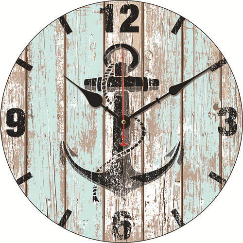 2020-0153 - Reloj De Pared Silencioso De Madera Vintage Con