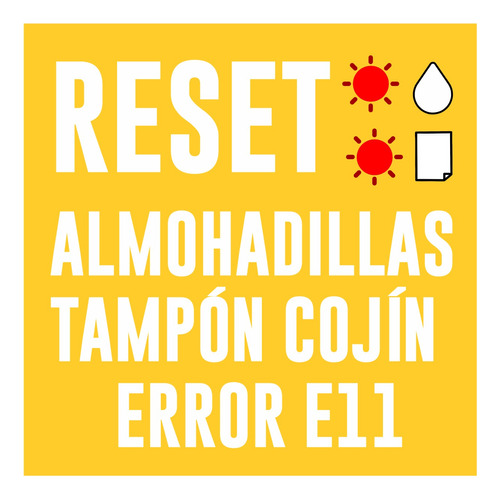 Reset Ilimitado Tampon Cojin Error E11 L1110 L3110 L1250 Etc