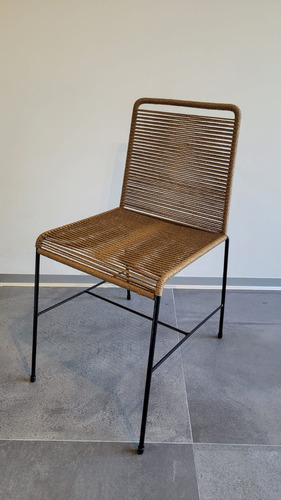 Imagen 3 de 7 de Silla De Comedor Modelo Amster Industial Quincho Hierro Yute