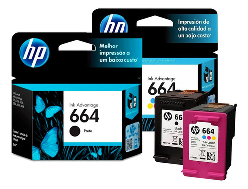 Cartucho Original Hp 664 Negro + Color 2135 2675 3775