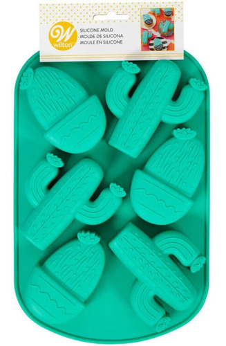 Molde De Silicon Cactus Wilton, 6 Cavidades 2105-0-0414 Color Verde