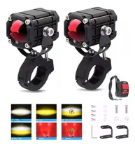 Comprar Par Faros Auxiliares Led 6 Modos Para Auto Moto Con Estrobo
