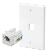 Comprar Modulo Rj45 Cat5e De Red Jack Keystone Con Tapa Muro
