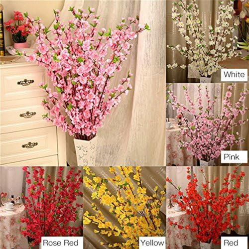 10 Ramas Artificiales De Flores De Cerezo, Ramo De Flores