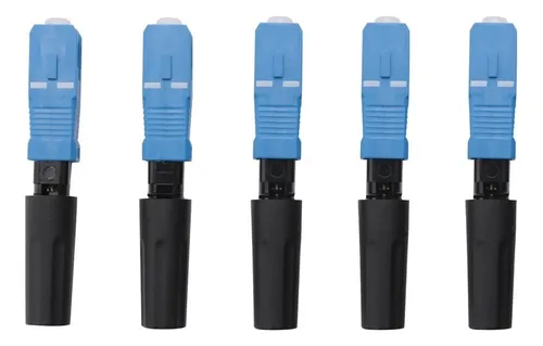 Conector Fibra Optica Sc Upc Integrados Ftth Rapido X10 Azul