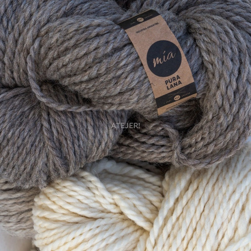 Imagen 6 de 6 de Lana Pura Marca Mia X Madeja X 150 Gramos