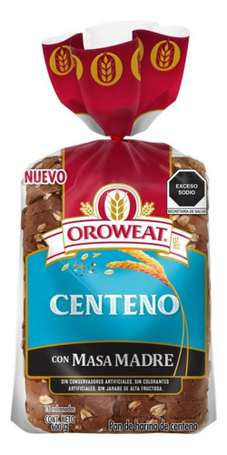 Pan Oroweat De Centeno Con Masa Madre 600 G