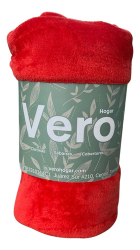 Cobija King Size Cobertor Frazada Suave Cómoda Vero Hogar Rojo Liso