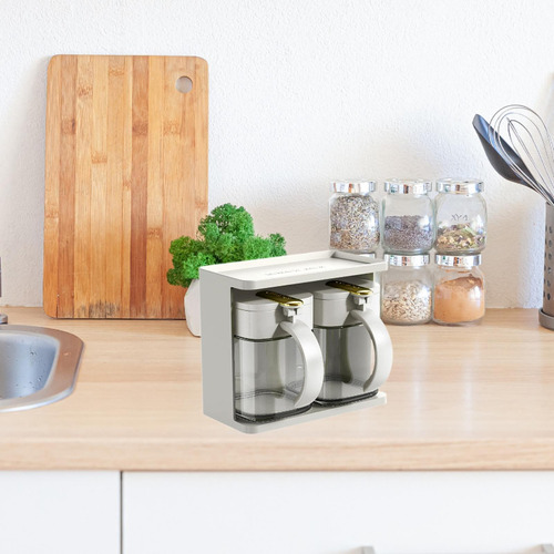 Juego De Organizador De Condimentos De Cocina Moderno Blanco