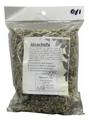 Té De Alcachofa 170g Diurético Natural Para Desintoxicar