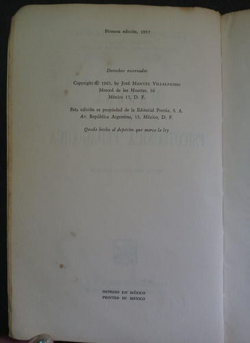 Manual De Psicotecnica Pedagogica - José Manuel (Usado)
