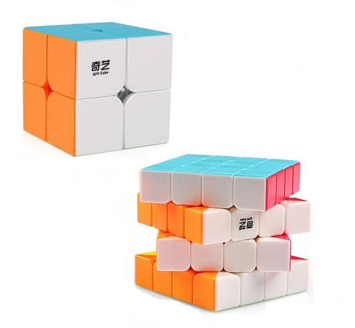 Pack Set Cubos Velocidad Qiyi 2x2 Y 4x4