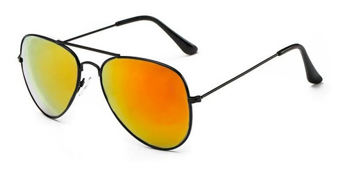 Imagen 2 de 2 de Lentes De Sol Aviador Unisex Rojo Polarizado Uv 400