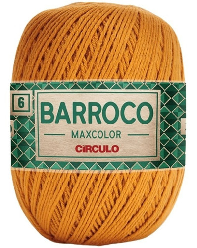 Barbante Barroco Maxcolor 6 Fios 200gr Linha Crochê Colorida Cor Âmbar-7207