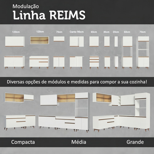 Cocina Integral Completa Modular Madesa Reims 310cm Color Blanco 01