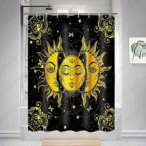 Gdmoon Moon Sun Shower Curtain Psychedelic Mystic 13fxk