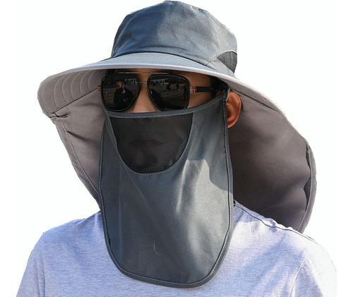 Sombrero De Protección Solar De Cuello Y Cara Para Hombre