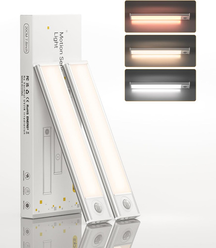 Luces Led Recargables Con Sensor Para Armario 2 Pcs