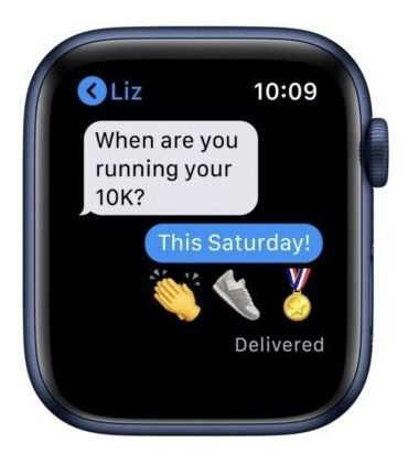 Apple Watch Series 6 Caja De Aluminio Azul De 44 Mm Con C...