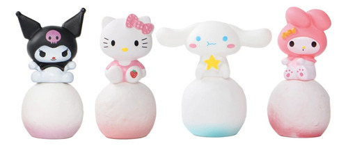 Set 4 Figuras Lámpara Kuromi Hello Kitty My Melody Luz Led