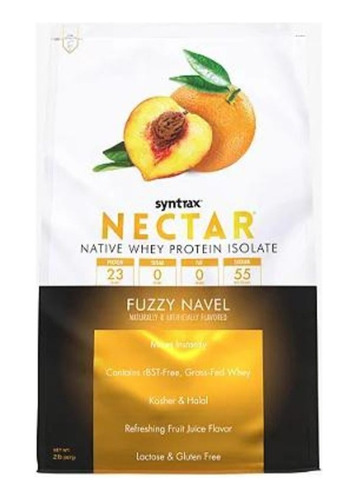 Nectar Tradicional Whey Protein Isolado 907g - Syntrax Sabor Fuzzy Navel