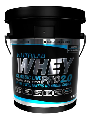 Imagen 1 de 7 de Whey Pro 2.0 5kg Nutrilab Suplementos Proteína De Suero
