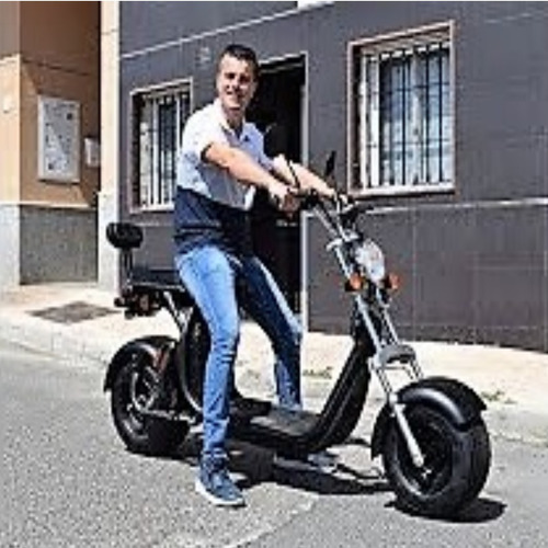 Scooter Moto Eléctrica Harley Doble Asiento 1500w +potencia