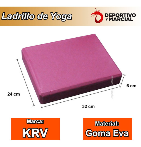 Imagen 3 de 6 de Ladrillo Para Yoga Brick Pilates Streching Fit Grande En3x