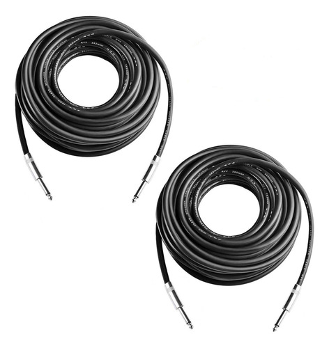 2 Cables De Altavoz Profesional De 10 Pies 1/4  1/4 , P...