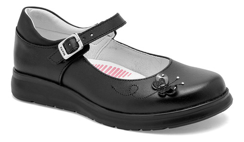 Flats Escolar De Niña Yuyin Negro 120-377