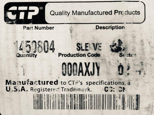 1450804 Cojinete O Buje Sleeve Marca Ctp