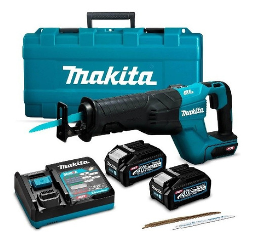 Sierra Sable Inalambrica Makita 40v + Bl4040x2+dc40ra Jr001g