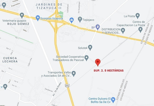 Imagen 5 de 5 de Terreno Industrial Tizayuca Hidalgo Sup. 25,000 Mts