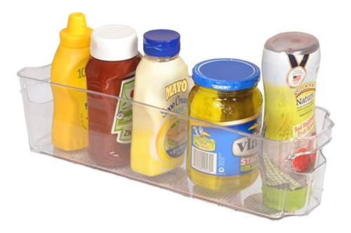 Imagen 7 de 10 de Organizador Para Refrigerador Plástico Transparente 36 Cm