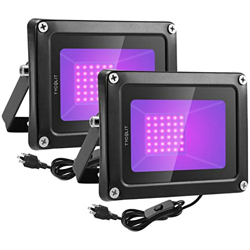 2 Paquetes De Luces Negras Led De 30w Fiestas Glow, Luz...