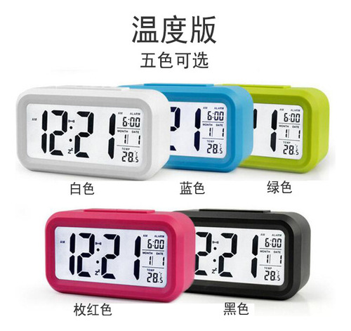 Reloj Despertador Inteligente Con Fecha Y Temperatura Botón
