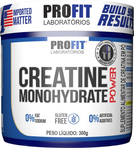 Suplemento em pó ProFit Laboratórios  Creatine Monohydrate Power creatina monohidratada Creatine Monohydrate Power em pote de 300g