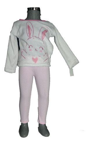 Conjunto Sueter Y Leggins Niña Conejo Rosa
